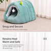 Semi-Enclosed Winter Cat Bed with Slipper-Style Tunnel