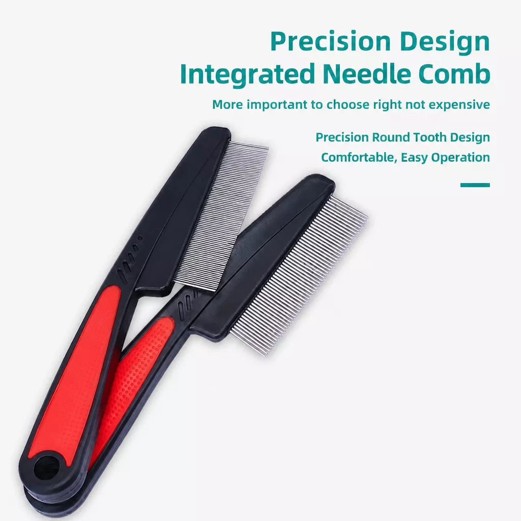 Fine-Tooth Flea Comb for Cats and Dogs