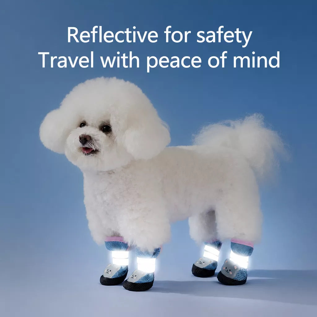 Nylon Dog Boots for Small Dogs – Soft Sole, Stay-On Design