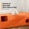 Multi-Tier Felt Cat Tower with Enclosed Hideaway and Scratcher