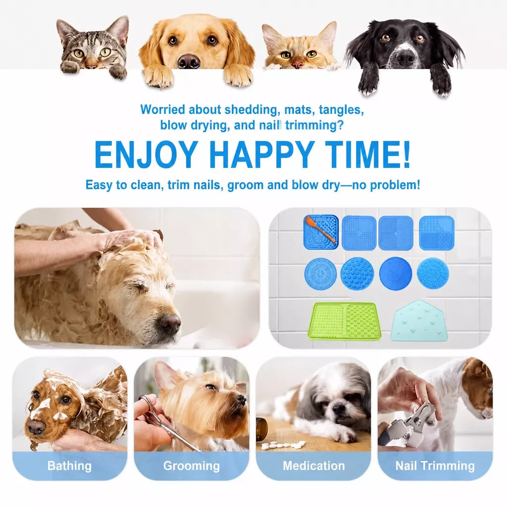 Silicone Slow Feeder Lick Mat for Dogs & Cats