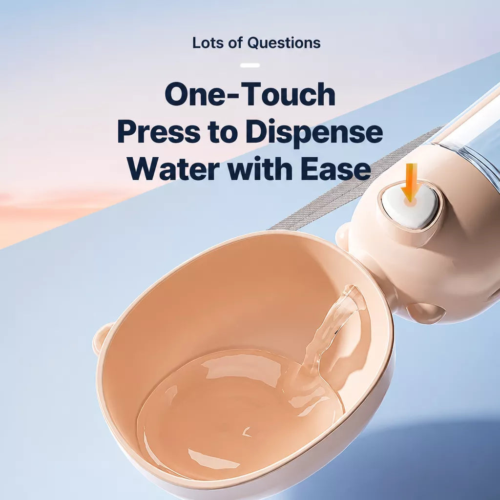 Portable Dog Water Bottle for Walks and Travel