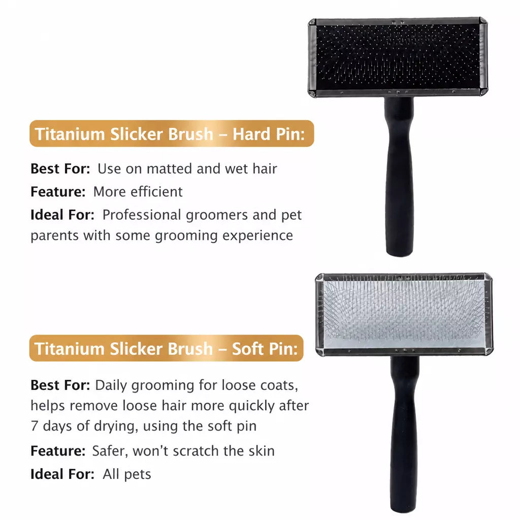 Pet Grooming Pin Brush for Long-Haired Cats and Dogs