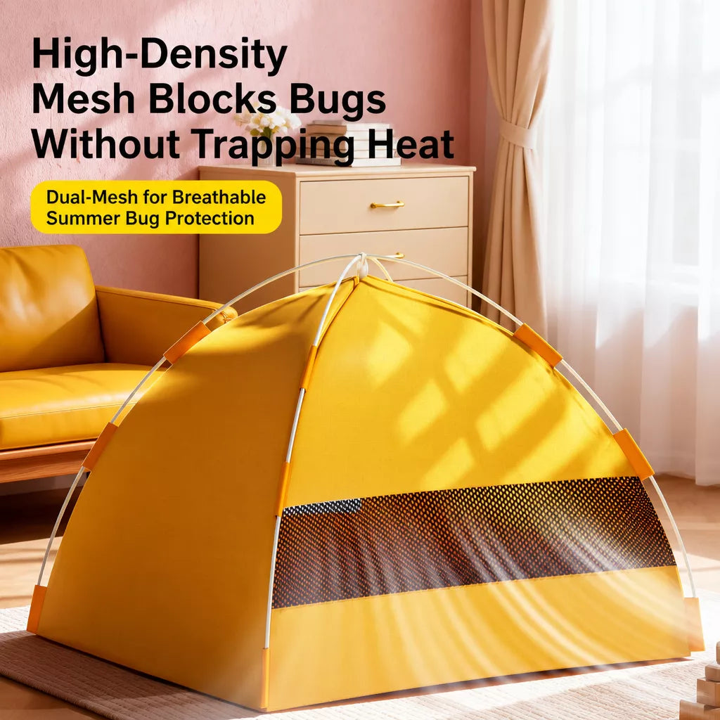 Year-Round Convertible Tent Bed for Cats and Small Dogs