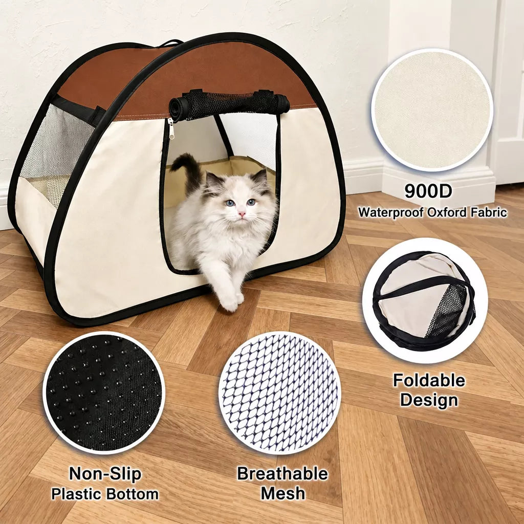 Portable Foldable Pet Tent Bed for Cats and Small Dogs