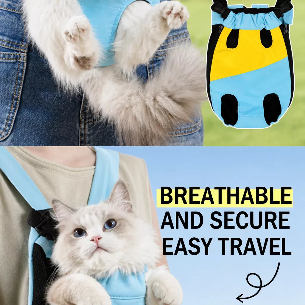 Breathable Pet Backpack Carrier for Cats and Small Dogs