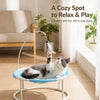 Round Elevated Pet Bed with Breathable Fabric