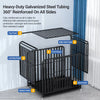 Indoor Iron Dog Crate with Tray and Locking Casters