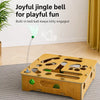Interactive Cat Activity Box with Scratch Pad and Toy Balls