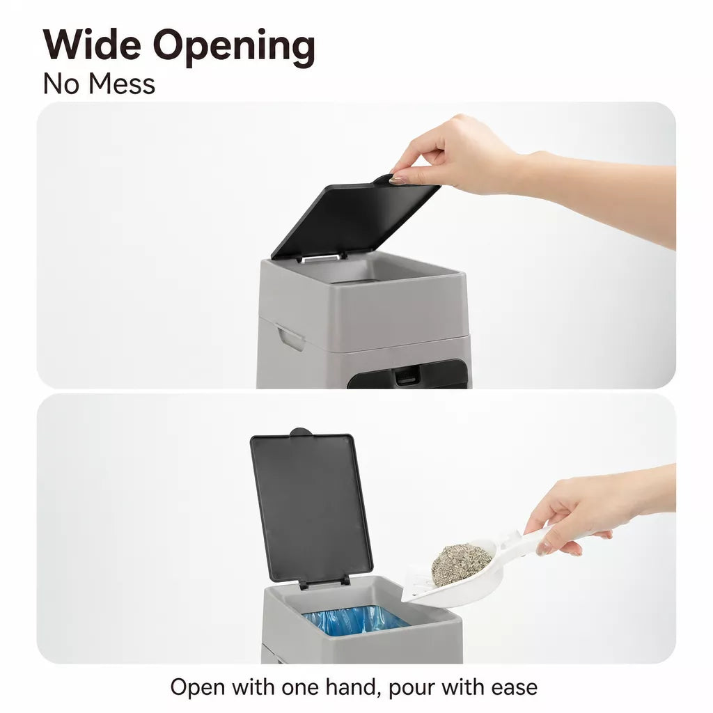 Covered Cat Litter Waste Bin
