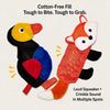 Squeaky Crinkle Dog Toy – Woodpecker or Red Fox