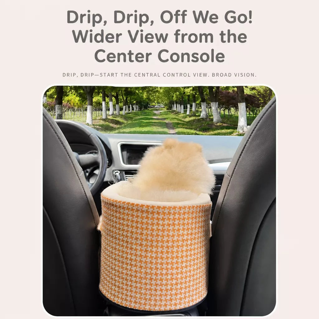 Center Console Pet Car Bed for Small Dogs and Cats