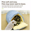 Enclosed Plush Pet Bed for Cats and Small Dogs