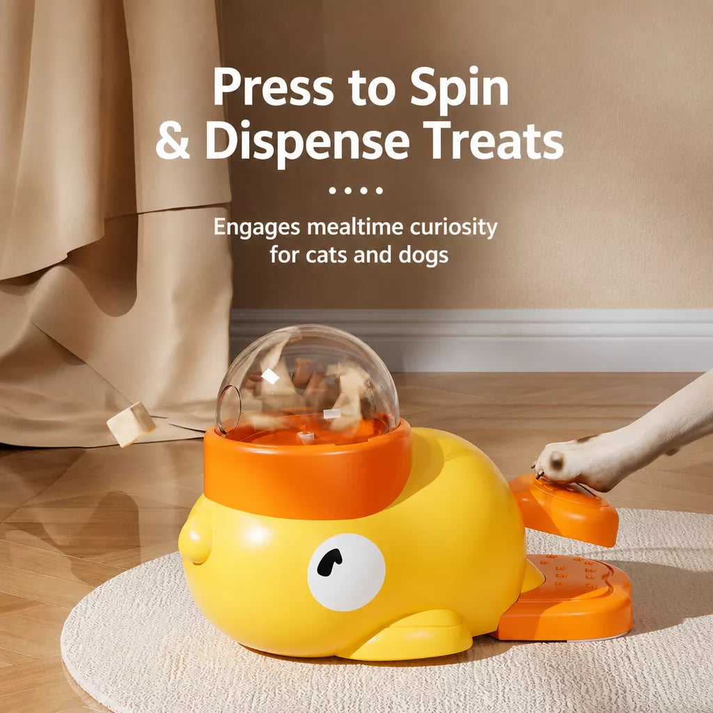 Duck-Shaped Interactive Treat Dispenser for Cats & Dogs