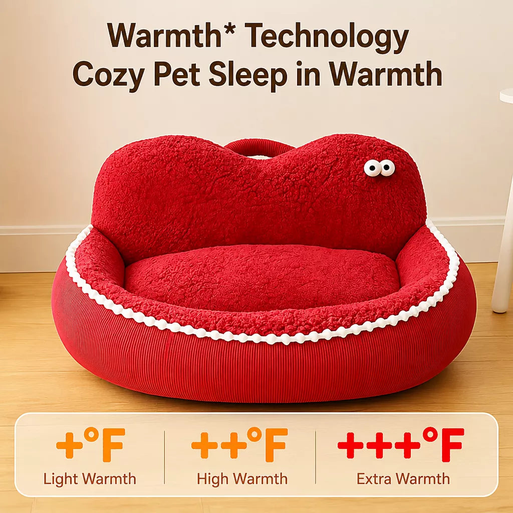 Semi-Enclosed Cat & Dog Bed with Removable, Washable Design