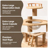 Solid Wood Cat Tree with Cat House