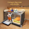 Indoor Iron Dog Crate with Separate Toilet Area