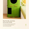 Solid Wood 4-Tier Cat Tree with Enclosed Hideaway