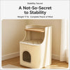 Two-Level Square Sisal Cat Scratcher Barrel with Resting Space
