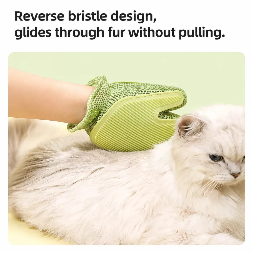Double-Sided Cat Grooming Glove