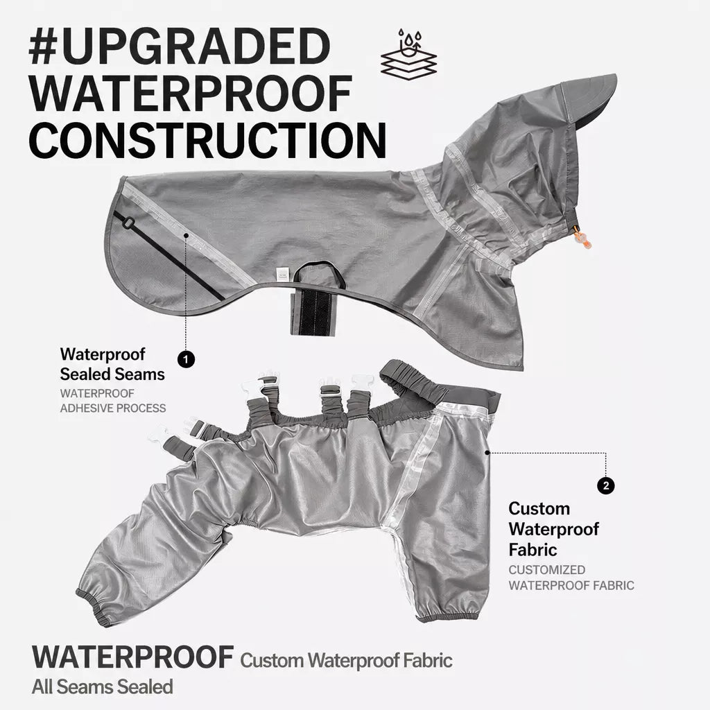 Four-Leg Rain Jacket for Medium to Large Dogs
