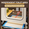 Indoor Dog Crate with Separate Toilet Tray