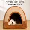 Enclosed Polyester Pet Bed House for Dogs and Cats