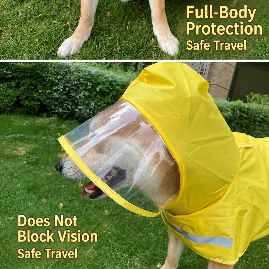 Dog Raincoat Cape for Small to Medium Dogs
