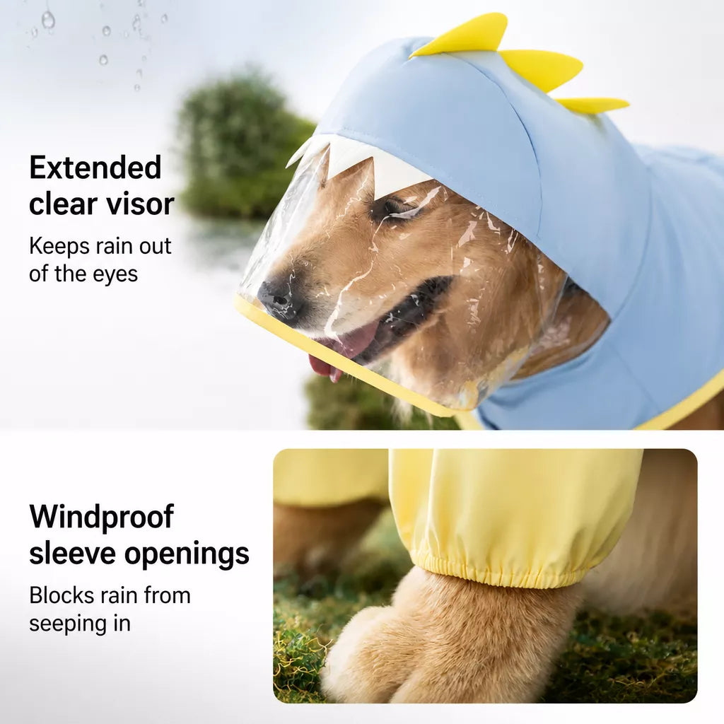 Four-Leg Waterproof Raincoat for Medium & Large Dogs