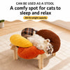 Flower-Shaped Pet Bed with Wood Stand