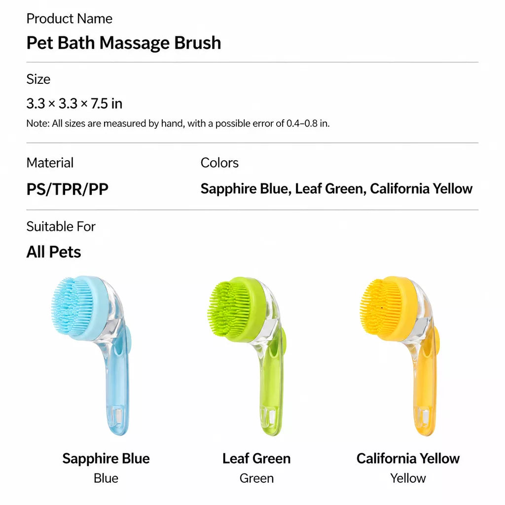 Dog & Cat Bath Brush