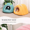 Semi-Enclosed Winter Cat Bed with Slipper-Style Tunnel
