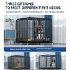 Indoor Iron Dog Crate with Tray and Locking Casters