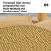 Two-Tier Solid Wood Cat Bed with Scratching and Rattan Mats