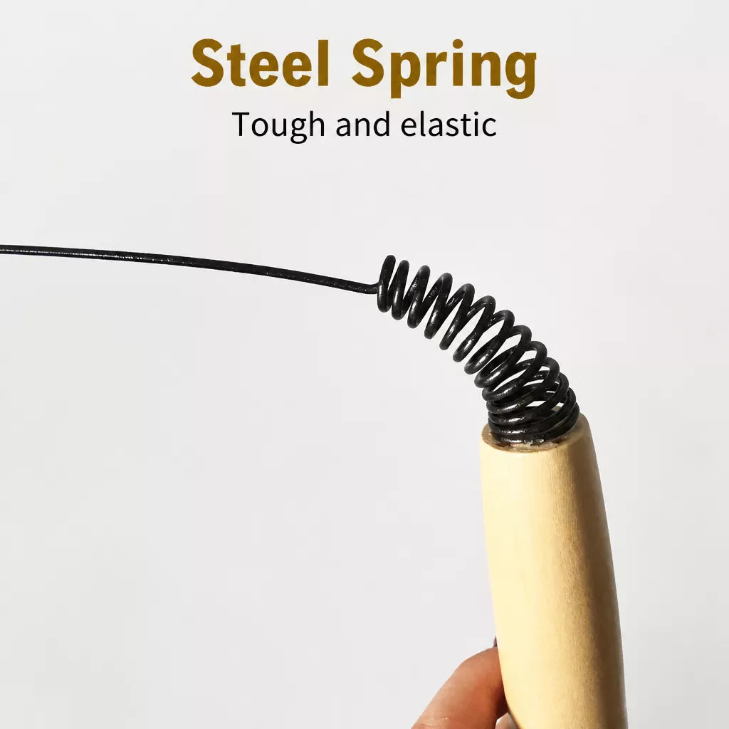 Detachable Feather Wand Cat Toy with Wooden Handle