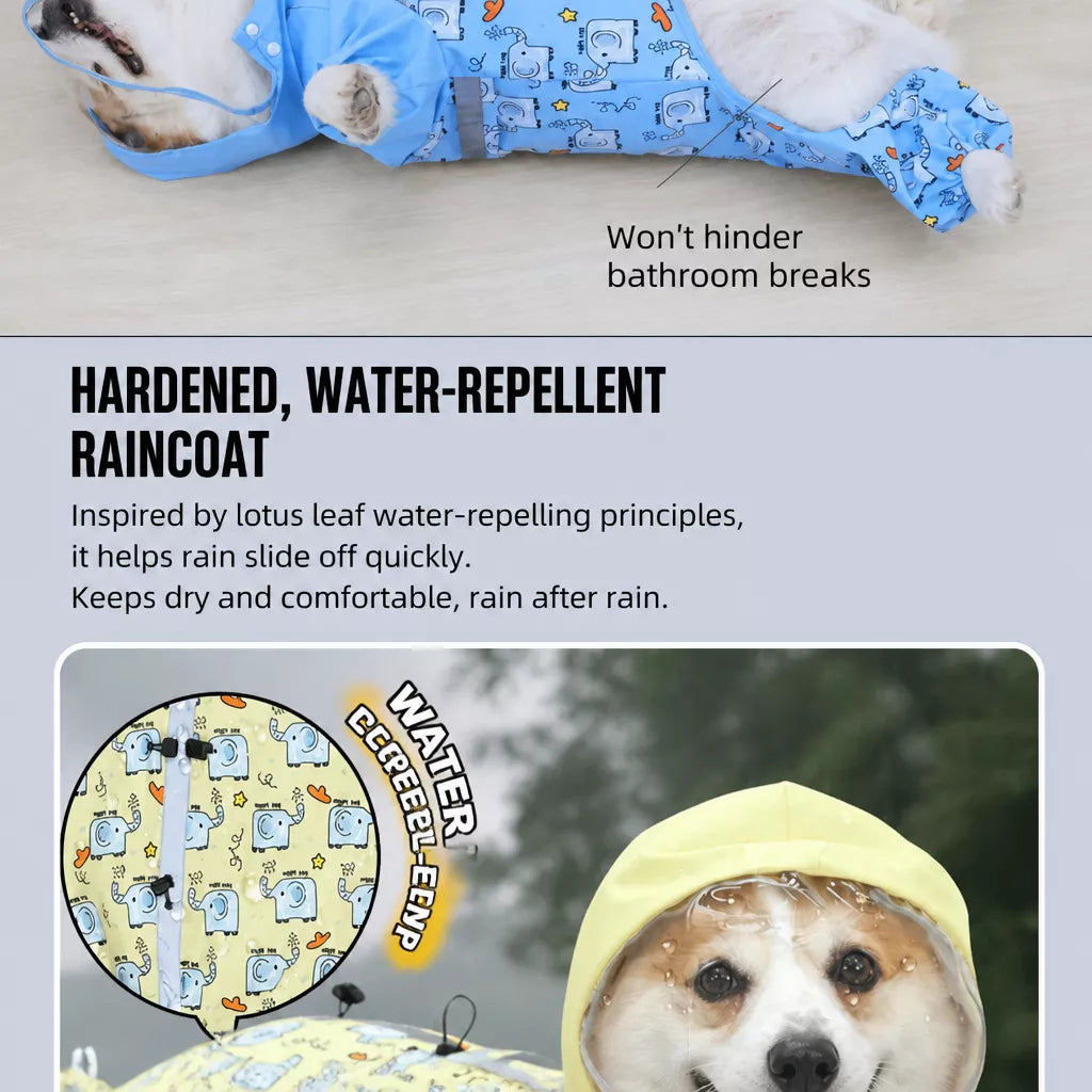 Full-Coverage Four-Leg Dog Raincoat