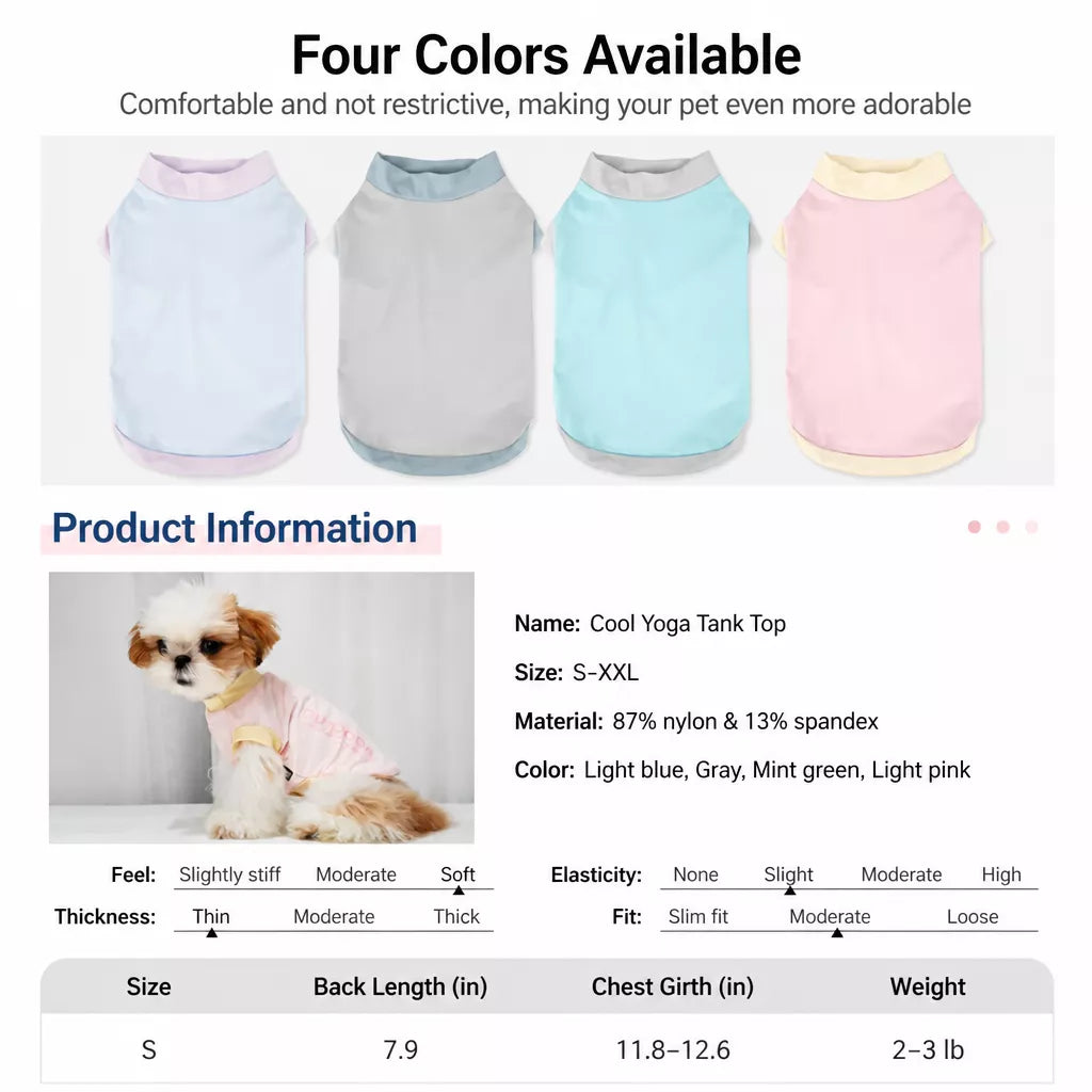 Lightweight Printed Color-Block Dog Vest