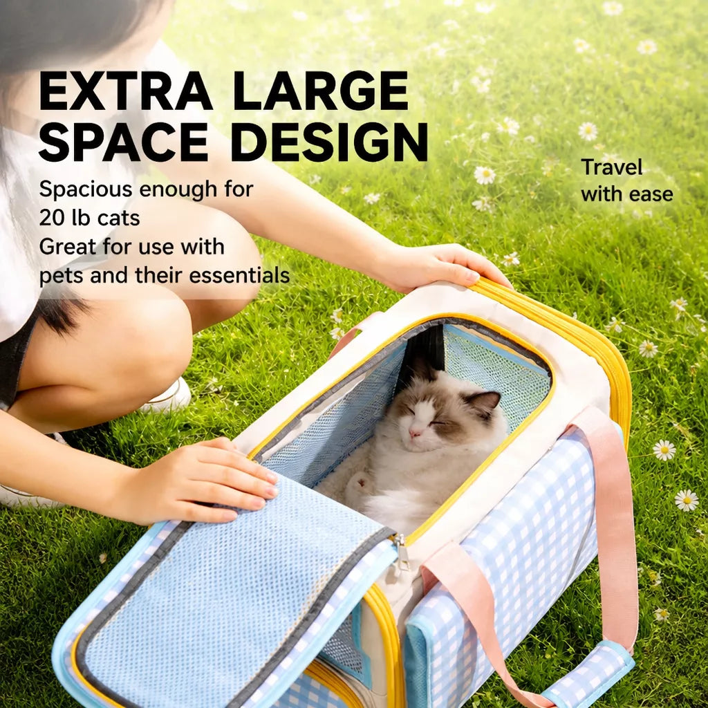 Expandable Pet Carrier Backpack for Cats and Small Dogs