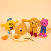 Plush Cat Toy with Crinkle Paper, Squeaker & Catnip
