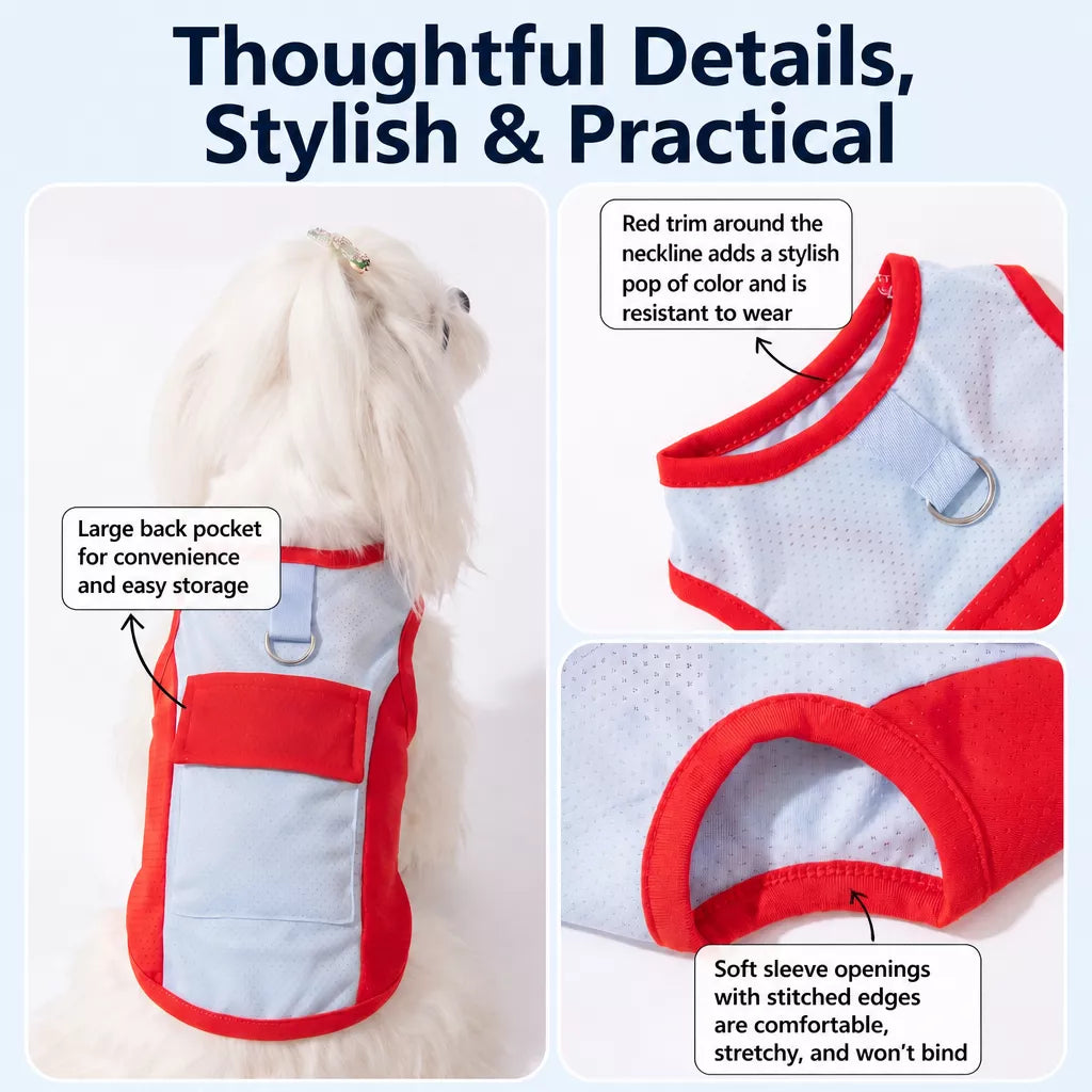 Lightweight Polyester Summer Vest for Small Dogs