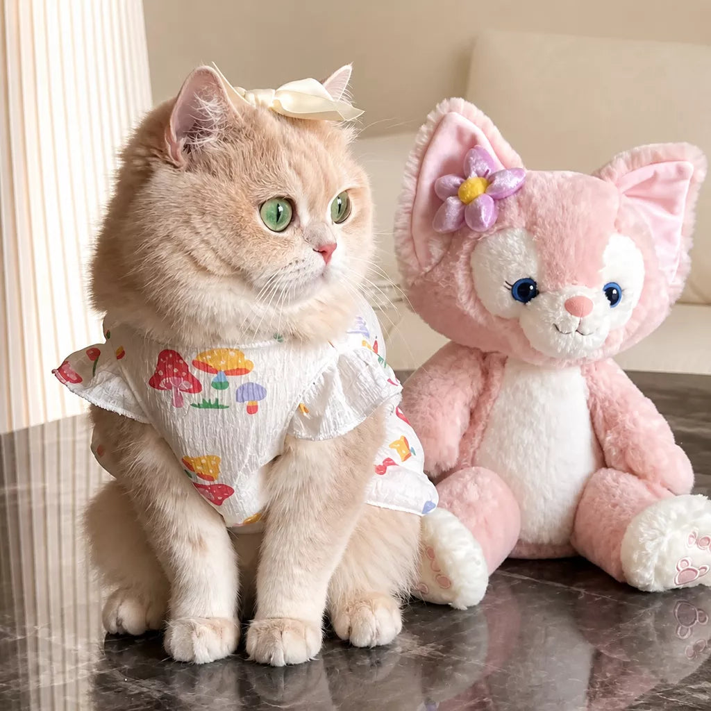 Lightweight Polyester Pet Dress for Cats and Small Dogs