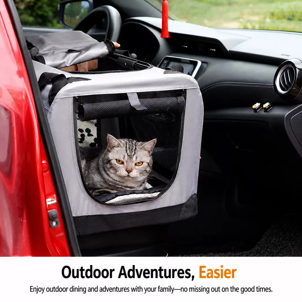 Portable Folding Pet Carrier for Car Travel