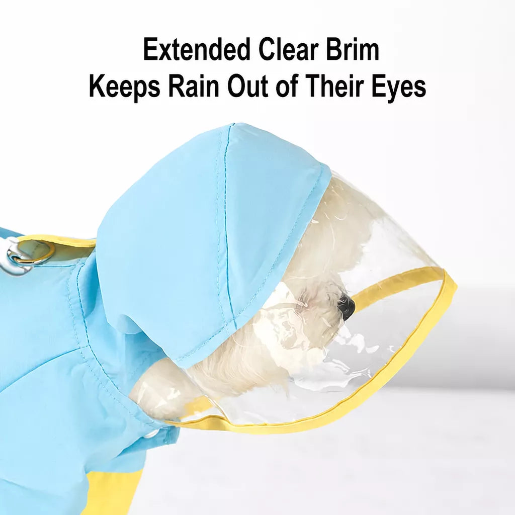 Hooded Reflective Dog Raincoat
