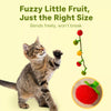 Felt Tomato Cat Wand Toy with Bell