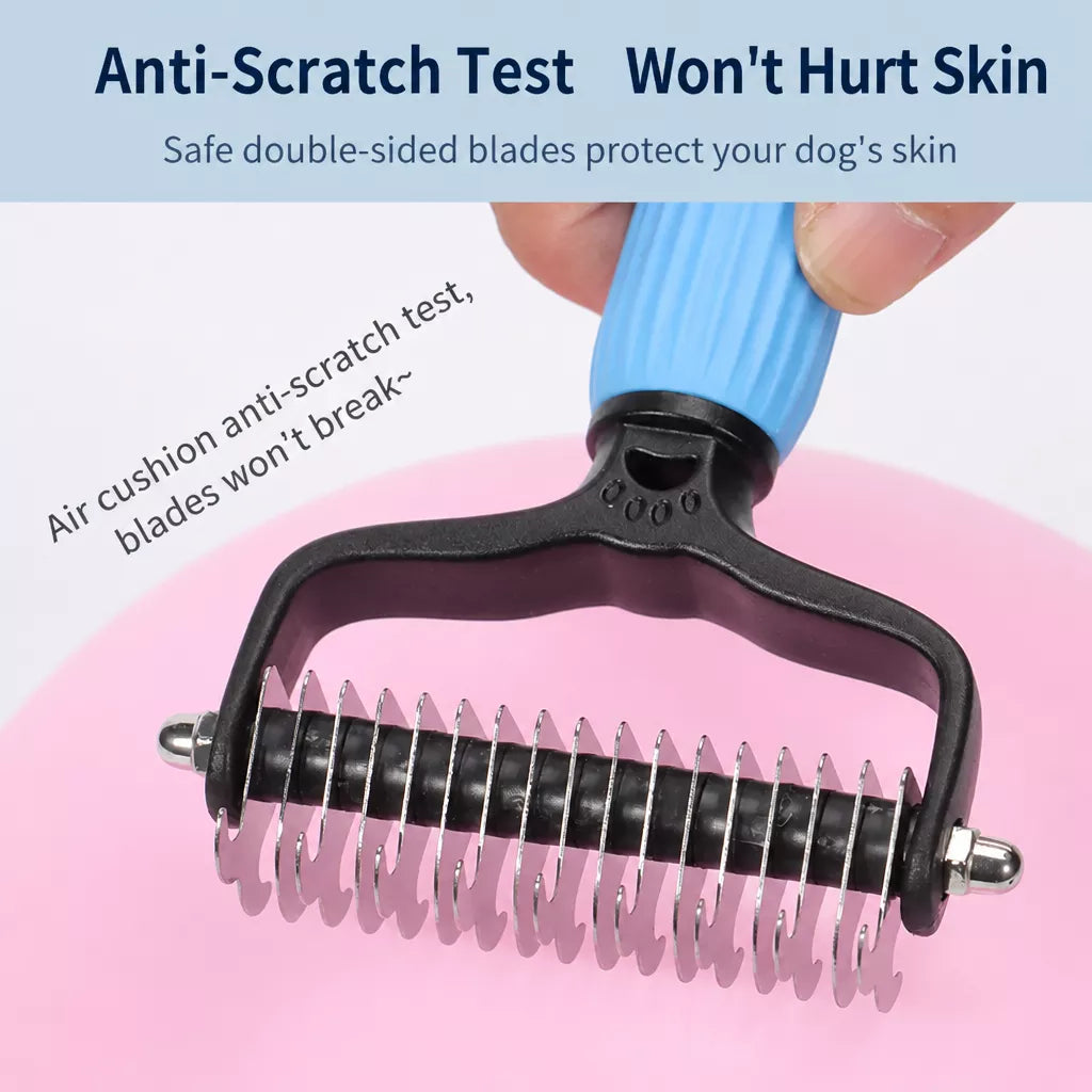 Pet Detangling and Deshedding Comb for Dogs and Cats