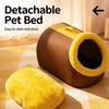 Enclosed Plush Pet Bed for Cats and Small Dogs