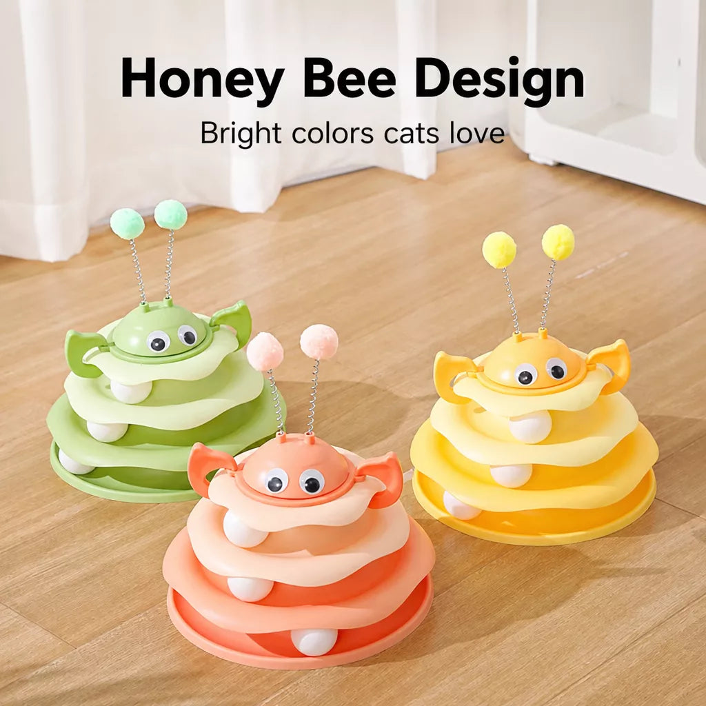 Interactive Cat Spinning Track Ball Toy