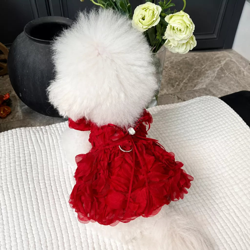 Pet Summer Dress with Suspender-Style Straps