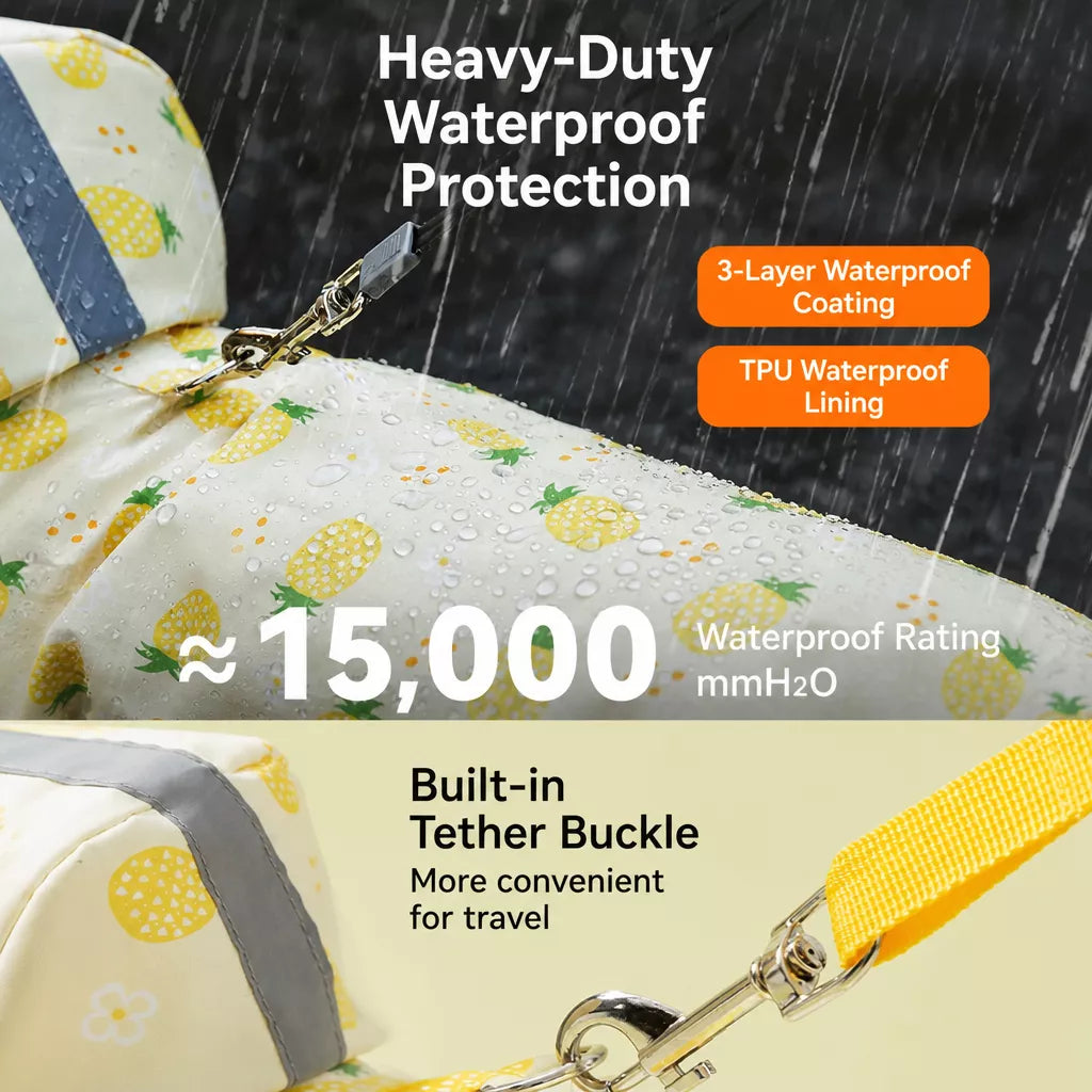 Full-Coverage Waterproof Four-Leg Raincoat for Small Dogs