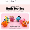 Rubber Bath Toy Set with Ocean Animal Figures